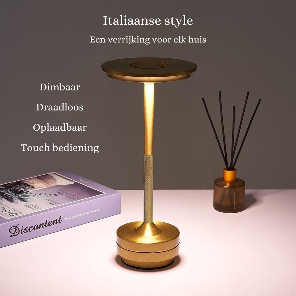 Aurevia™ TouchGlow – Elegante kabellose Design-Tischlampe aus Metall [Nur Heute 50% RABATT]