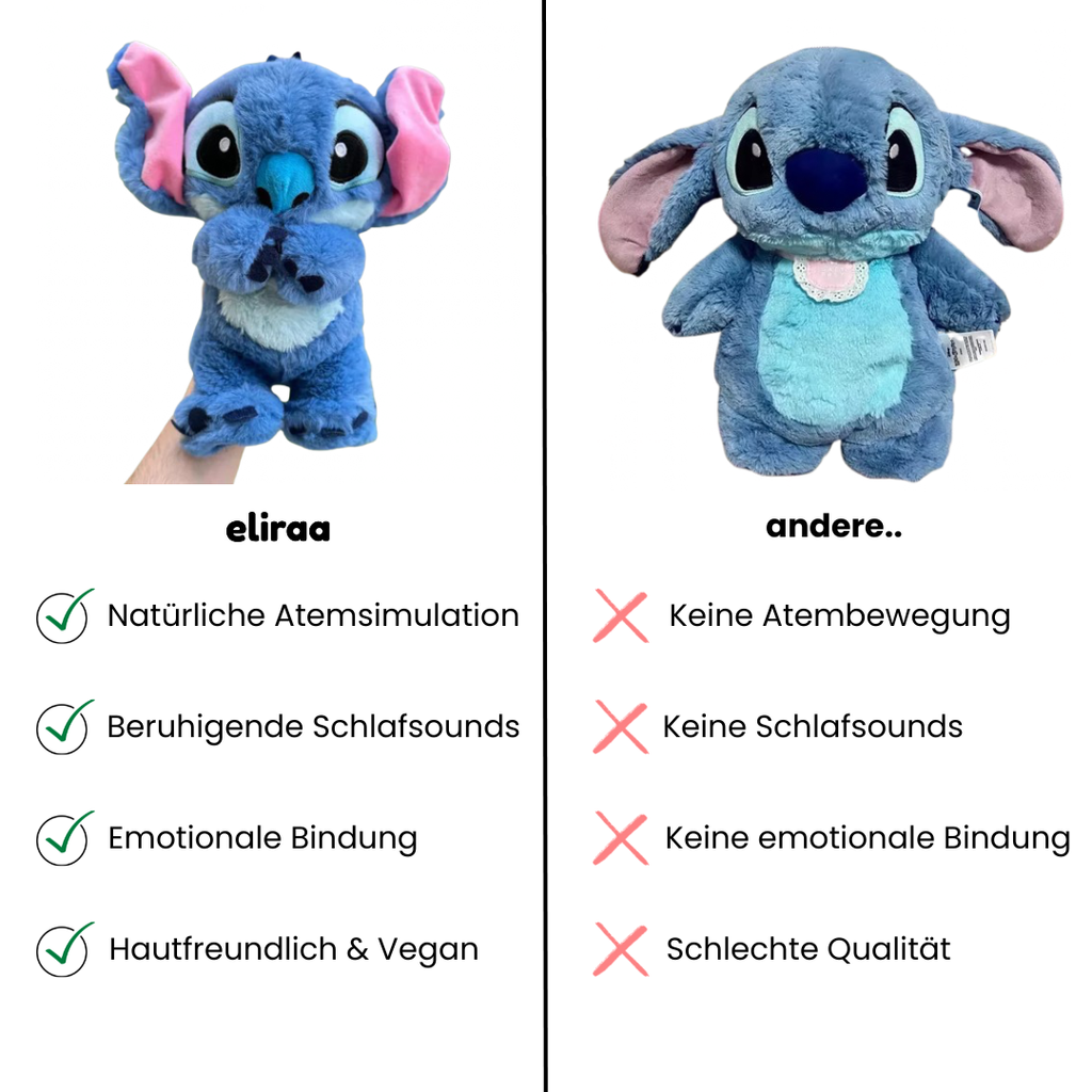 Atmender Stitch - Plüschtier für Kids & Erwachsene