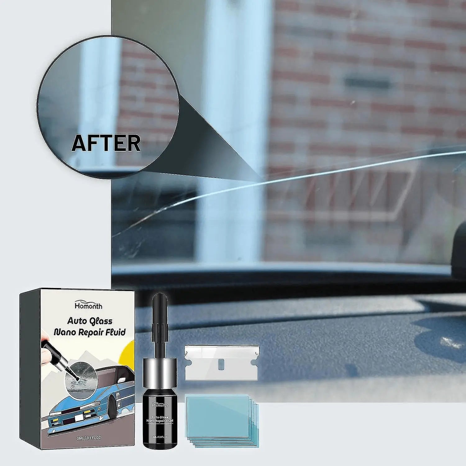 1+1 GRATIS | Glas-Reparaturset – Stellen Sie Glasoberflächen in perfekte Klarheit wieder her