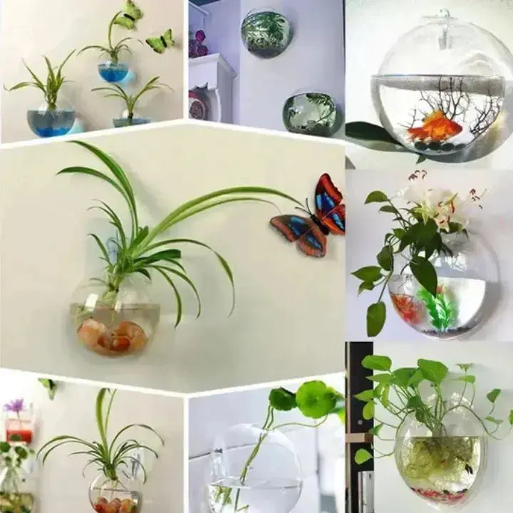 1+1 Gratis | VerdeLux Wandvase – Eleganter Glas-Blumentopf für lebendige Wände