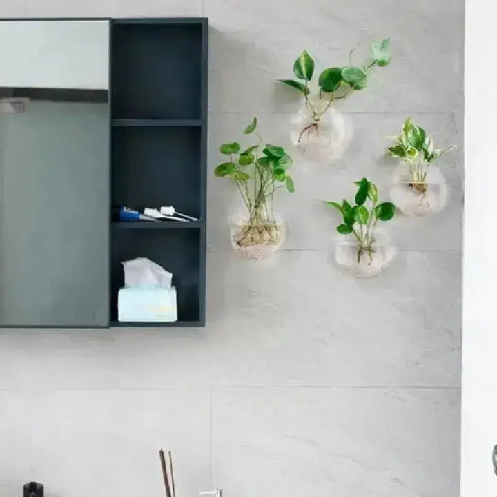 1+1 Gratis | VerdeLux Wandvase – Eleganter Glas-Blumentopf für lebendige Wände