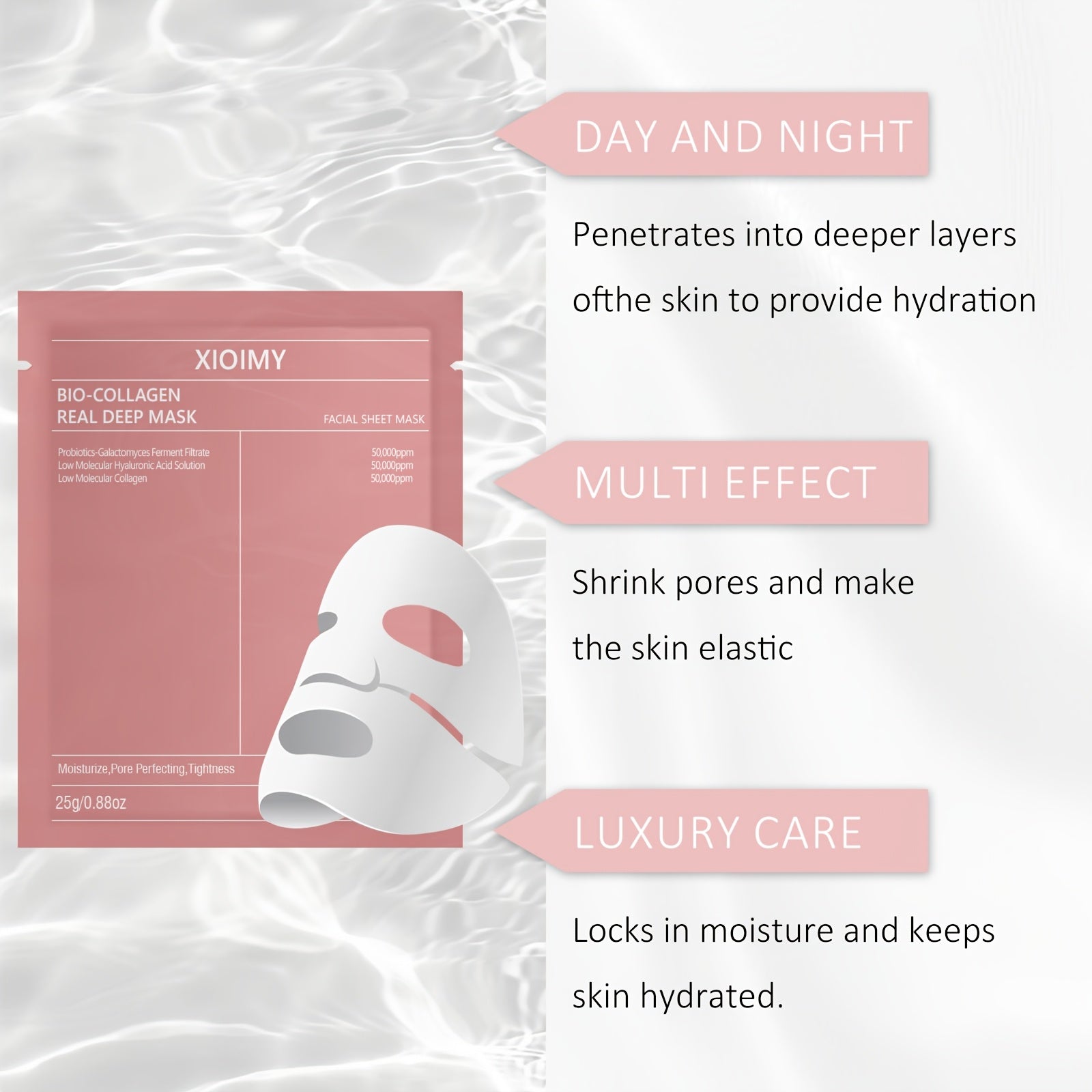 4 Xioimy Kollagen-Gel-Gesichtsmasken – Hydratation & Feuchtigkeit für alle Hauttypen
