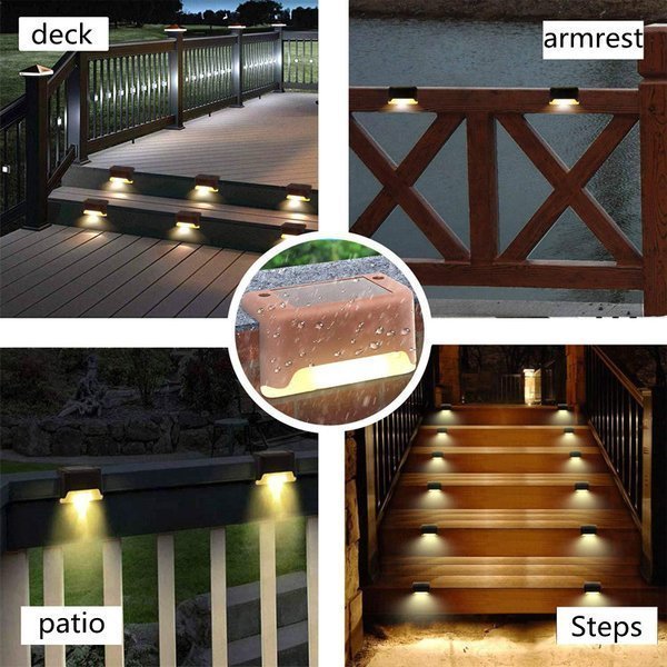 LED Solarlampe für Wege, Treppen, draußen und an der Wand