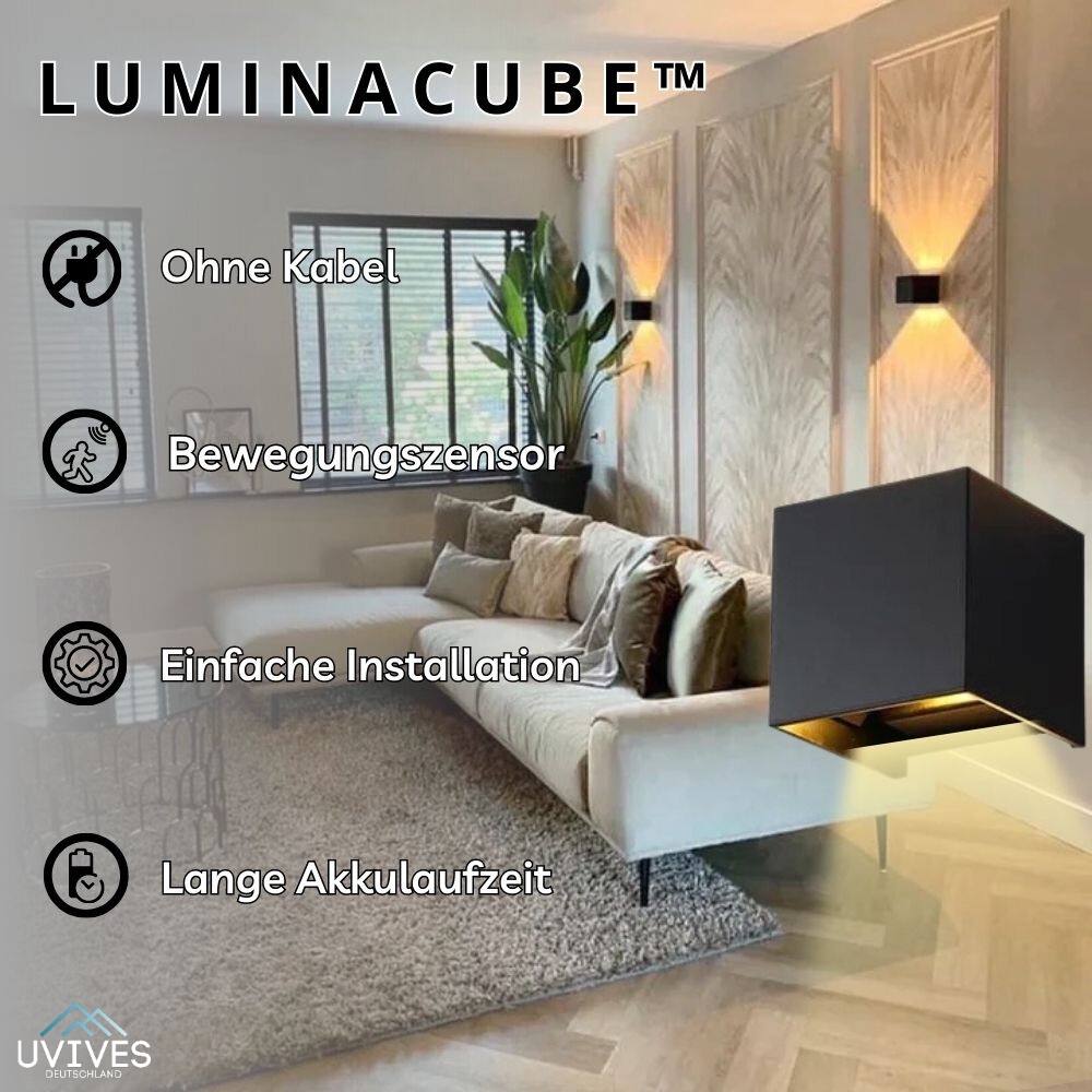 LumiCube™ - Drahtlose LED-Wandleuchte mit Bewegungssensor [50% Rabatt]
