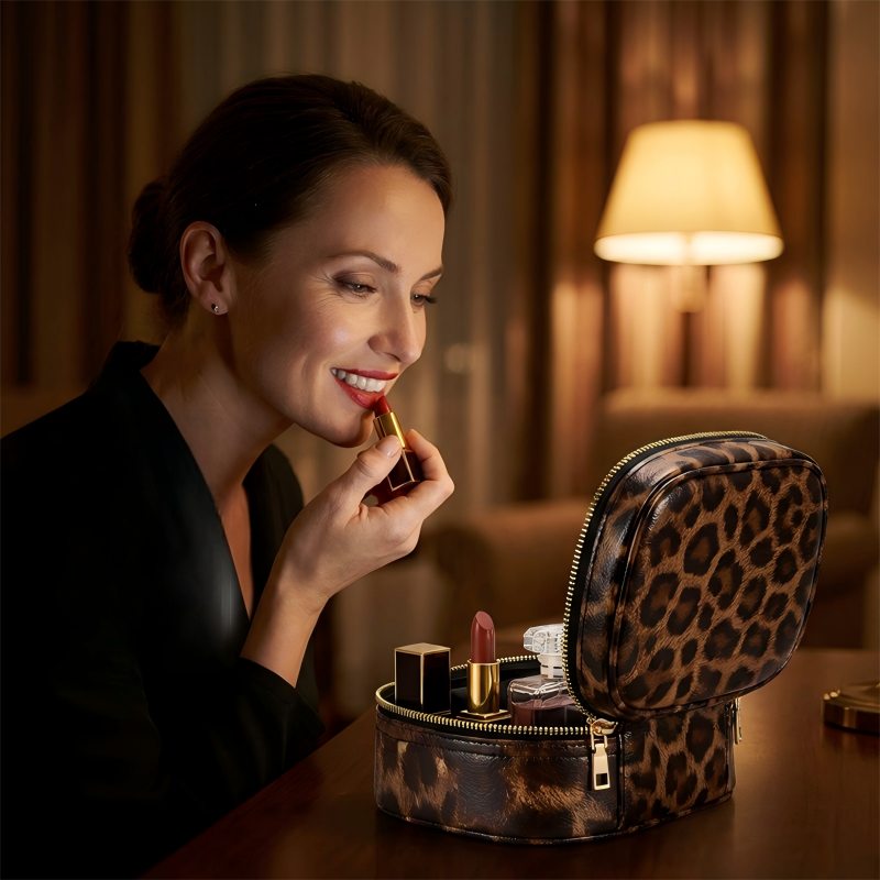 LuxiLume™ Reise-Make-up-Täschchen — Perfektes Styling bei jedem Licht, immer und überall