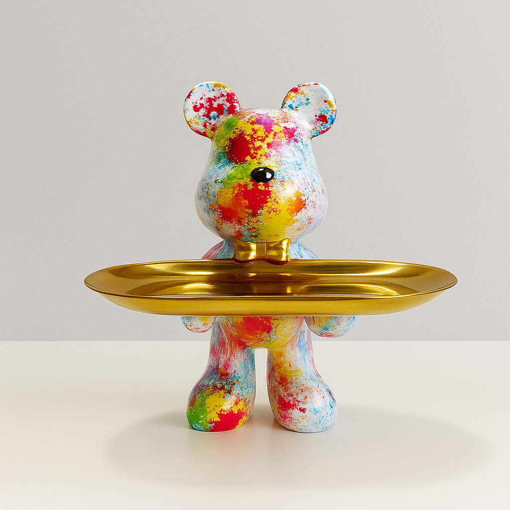 Graffiti Bear Ornament met opbergplankje