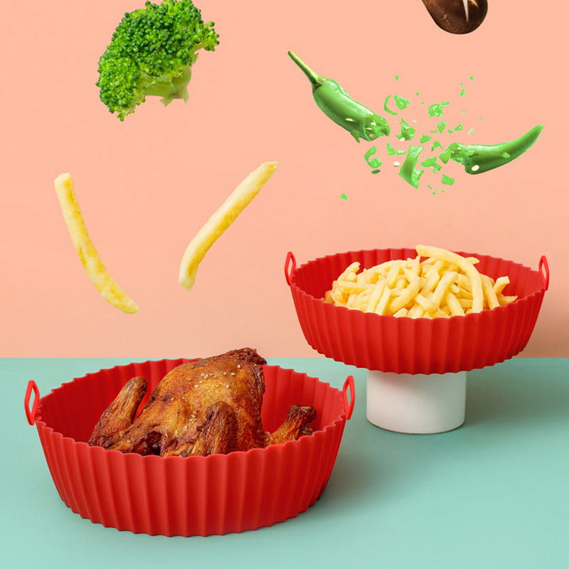 AeroFry™ – Silikon-Luftfritierschale für einfaches, sauberes & gesundes Frittieren [1 + 1 Gratis]