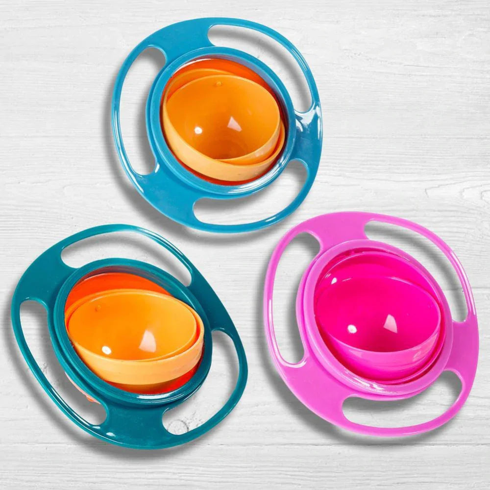 1+1 GRATIS | OrbitBowl™ SpinGuard – Auslaufsichere Baby- & Kinder-Schüssel mit 360°-Gyro-Design