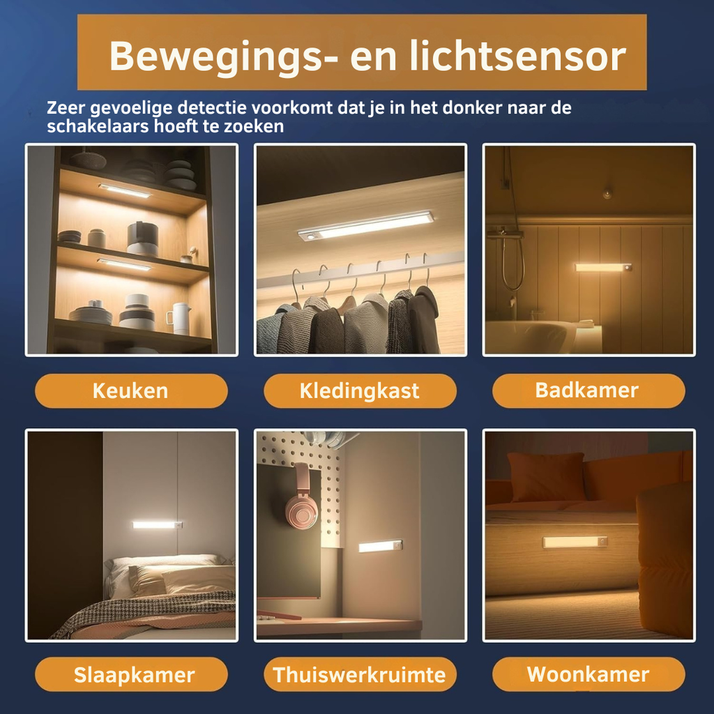Drahtloser LED-Lichtbalken mit Bewegungssensor