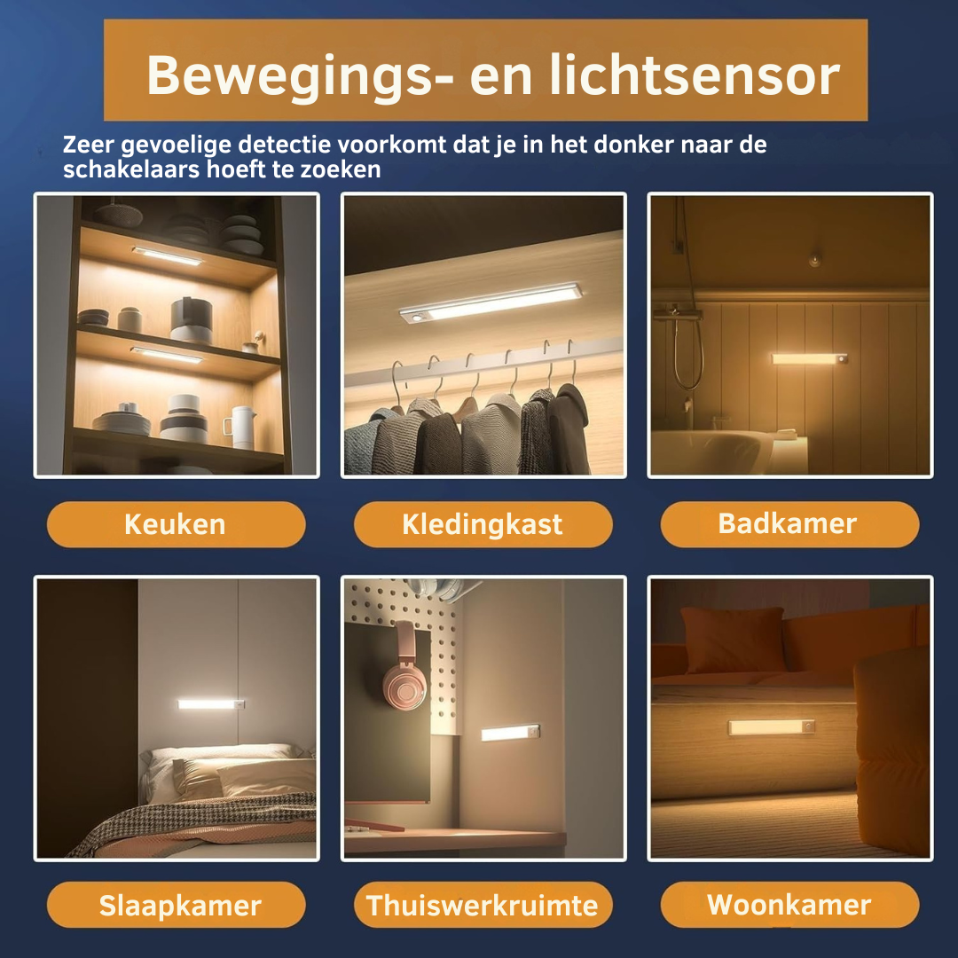 Drahtloser LED-Lichtbalken mit Bewegungssensor