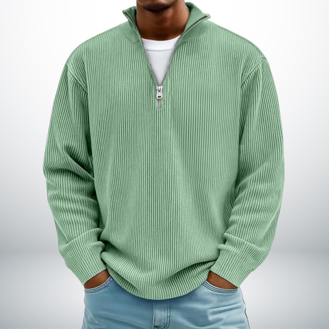 Snovia™ – Hochwertiger Herrenpullover mit Halbreißverschluss