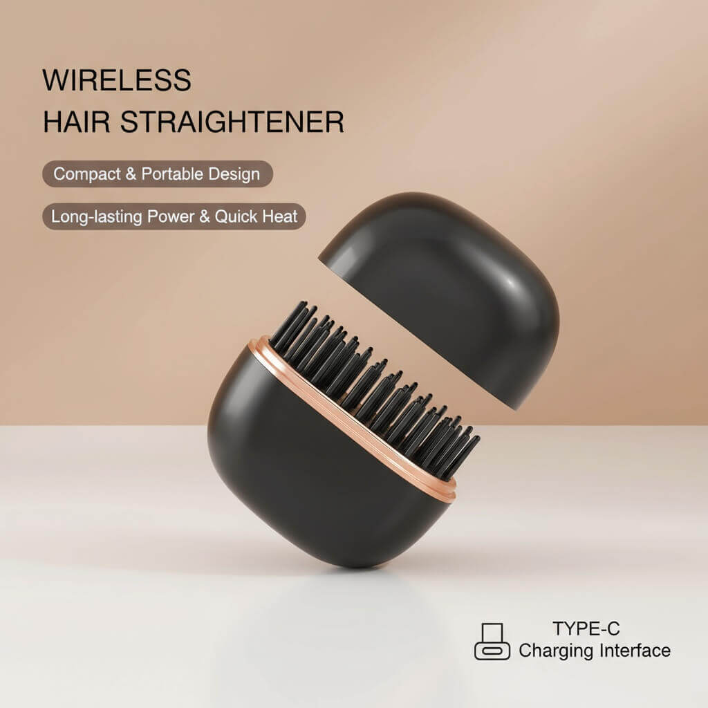 AURELIA™ – Der Kabellose Mini-Ionen-Glättungskamm für Perfekte Haare Unterwegs (Letzter Tag: -50%!)