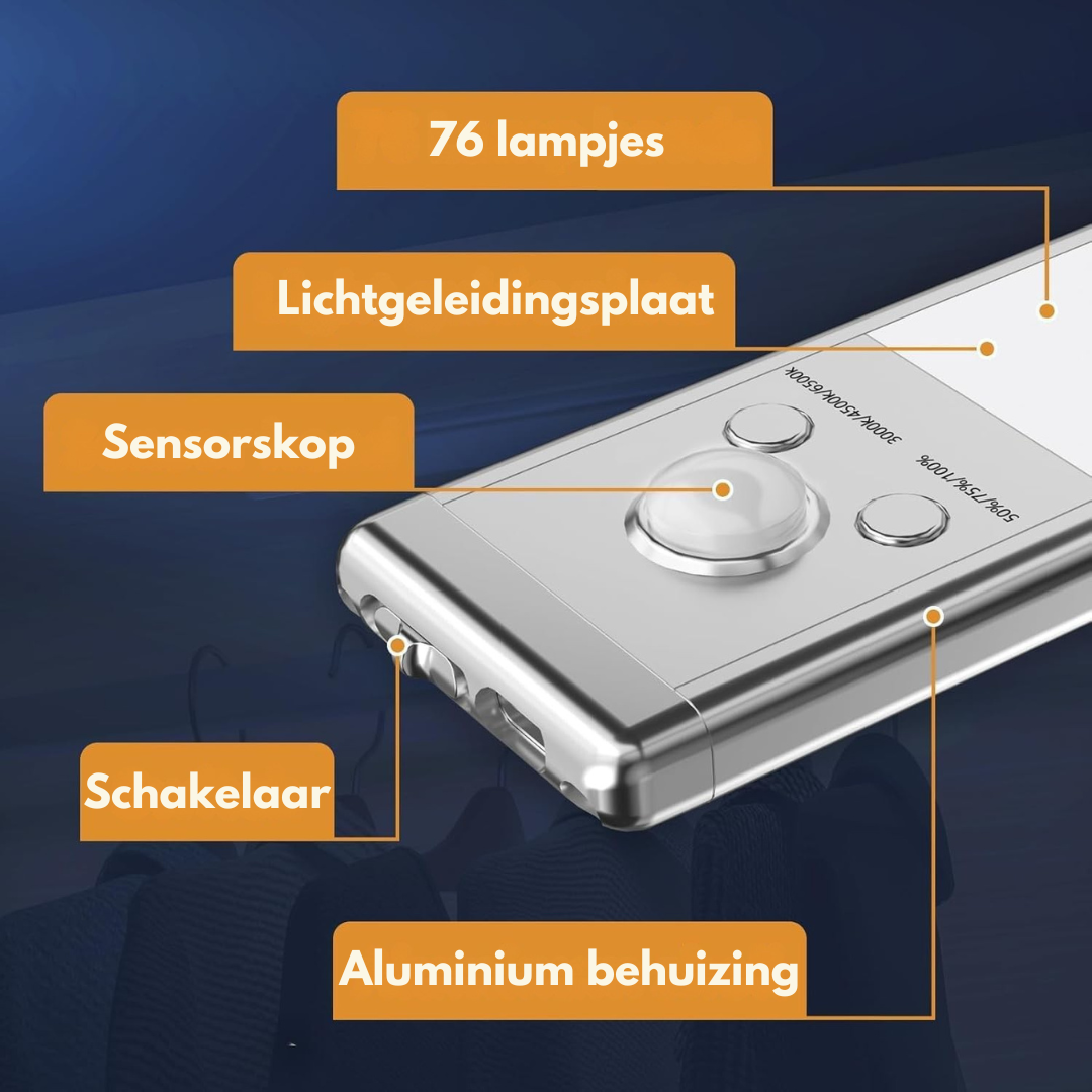 Drahtloser LED-Lichtbalken mit Bewegungssensor