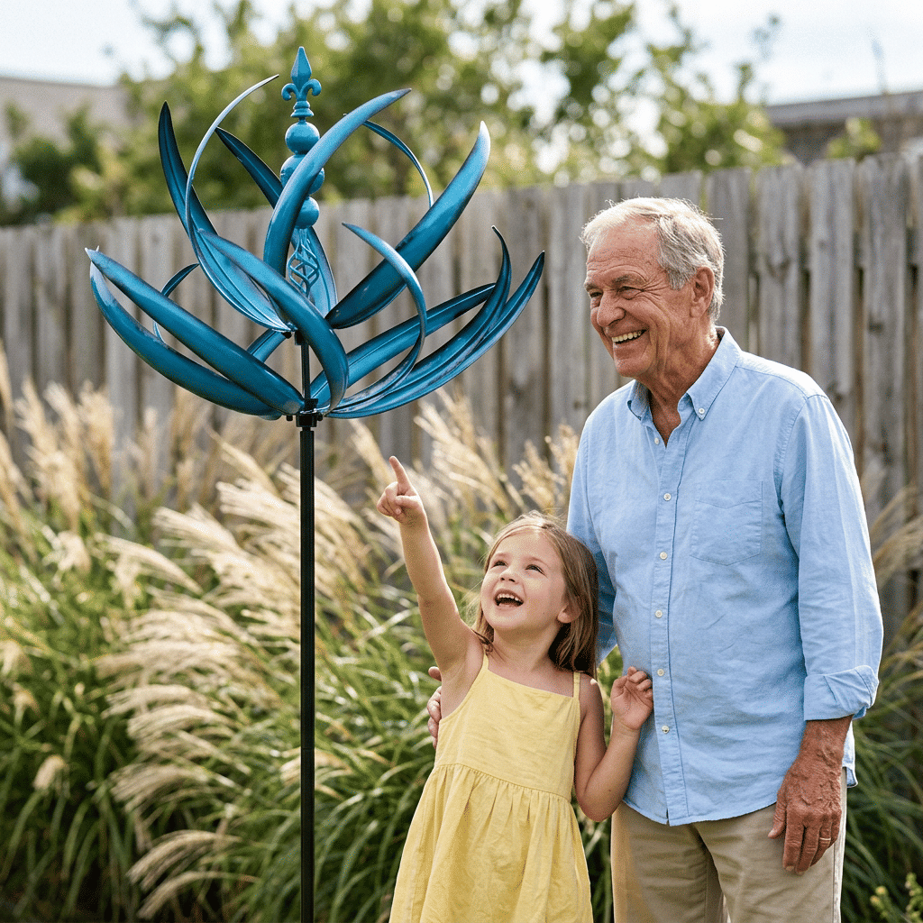Dekorativer Garten-Windspinner - Stabil und sicher