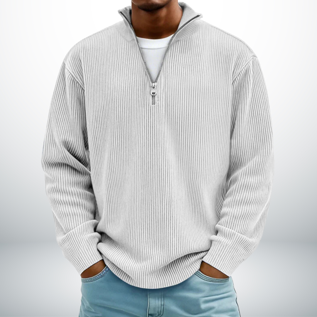 Snovia™ – Hochwertiger Herrenpullover mit Halbreißverschluss