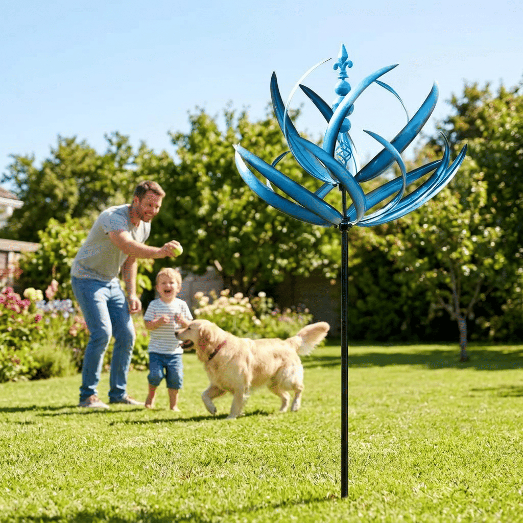 Dekorativer Garten-Windspinner - Stabil und sicher