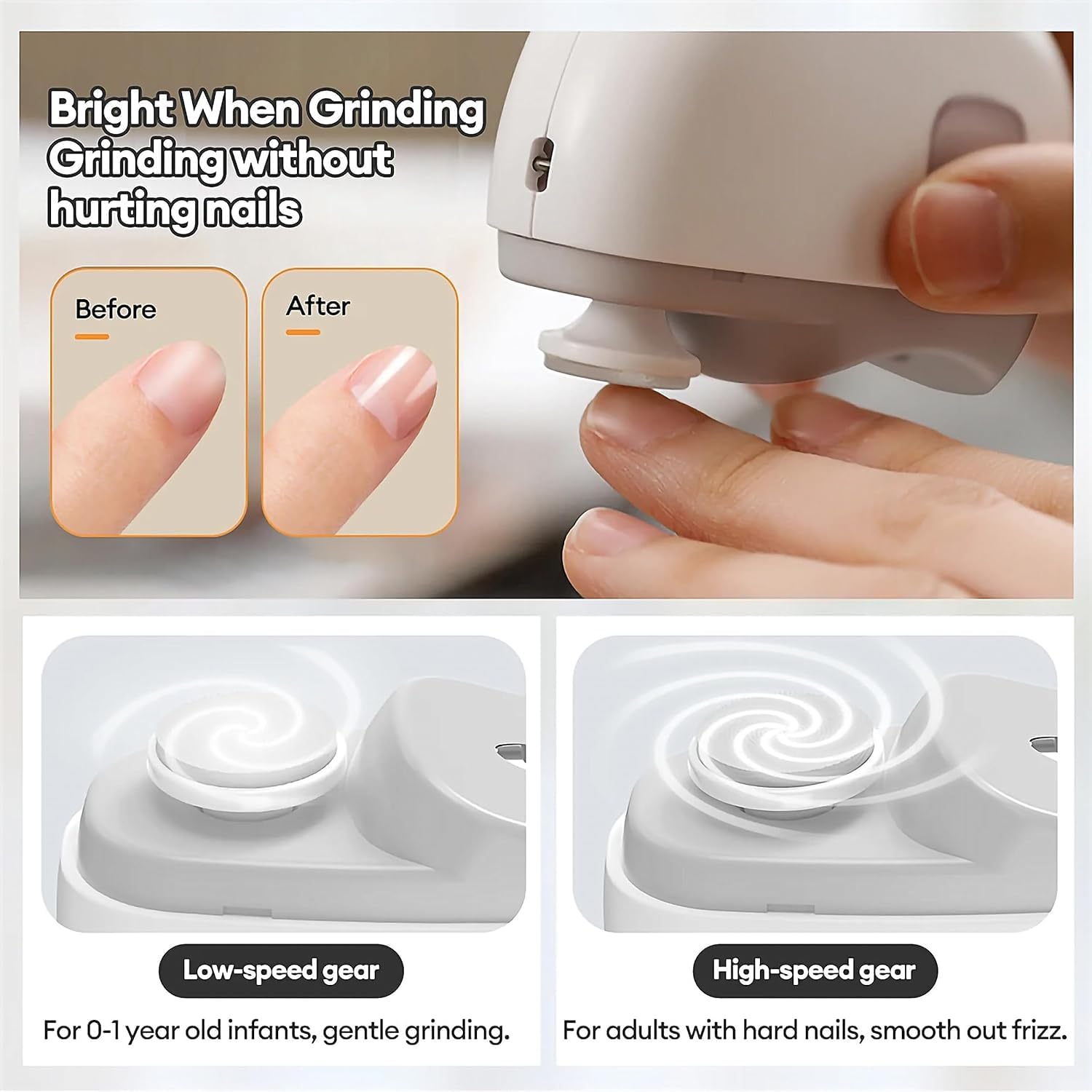 Nailuxe™ Pro SafeCare – 2-in-1 Elektrischer Automatik-Nagelclipper & Polierer