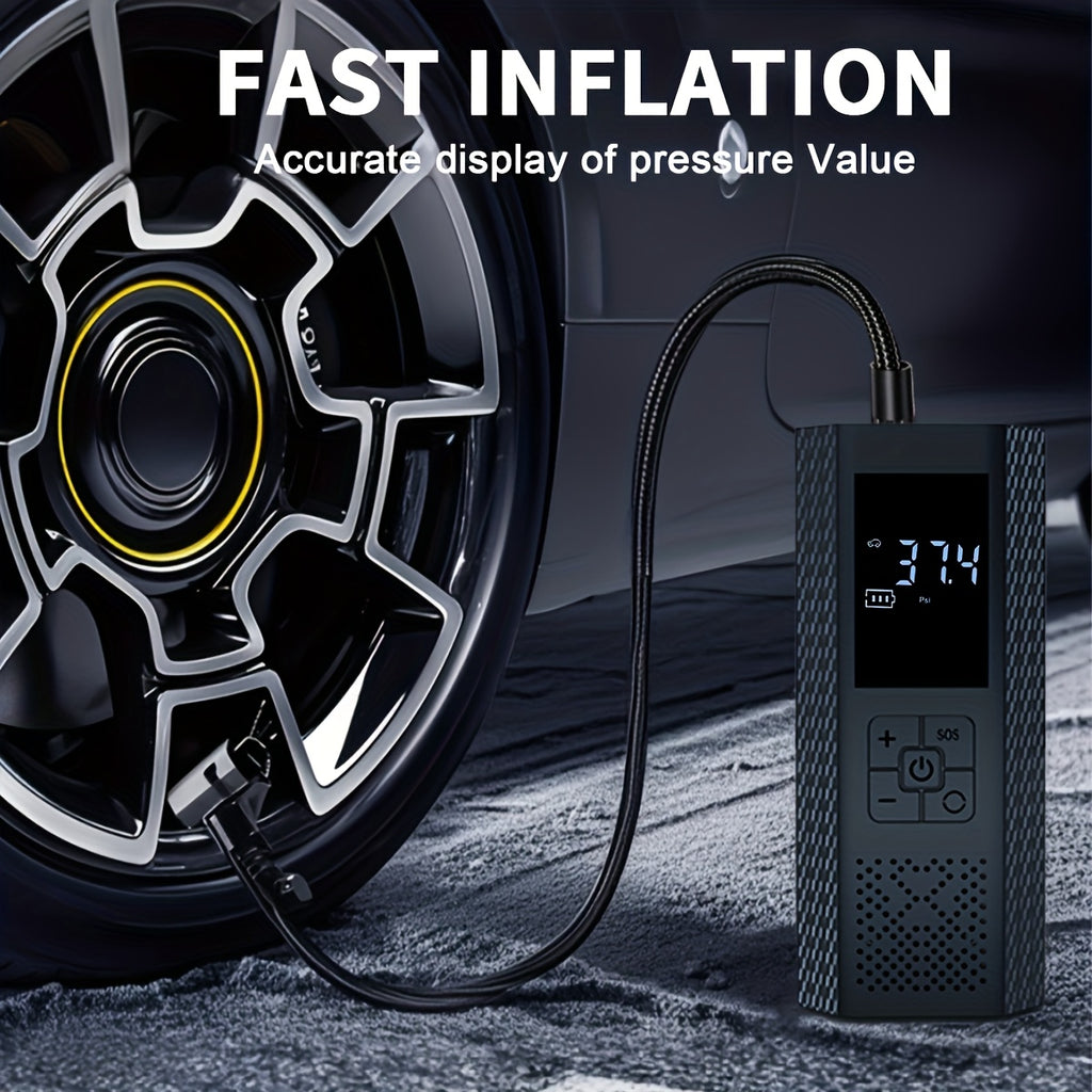150PSI Tragbarer Luftkompressor mit LED-Display & Reifendruckmesser | Nur Heute 50% RABATT