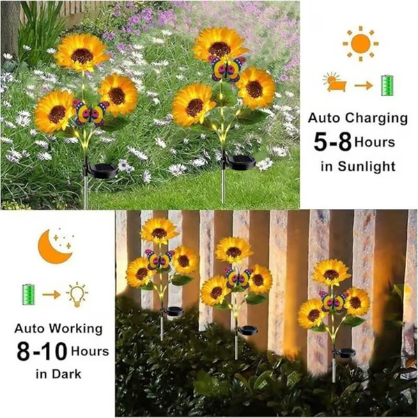 Solar LED Sonnenblumen Gartenlichter | Nur Heute 50% RABATT!🌻