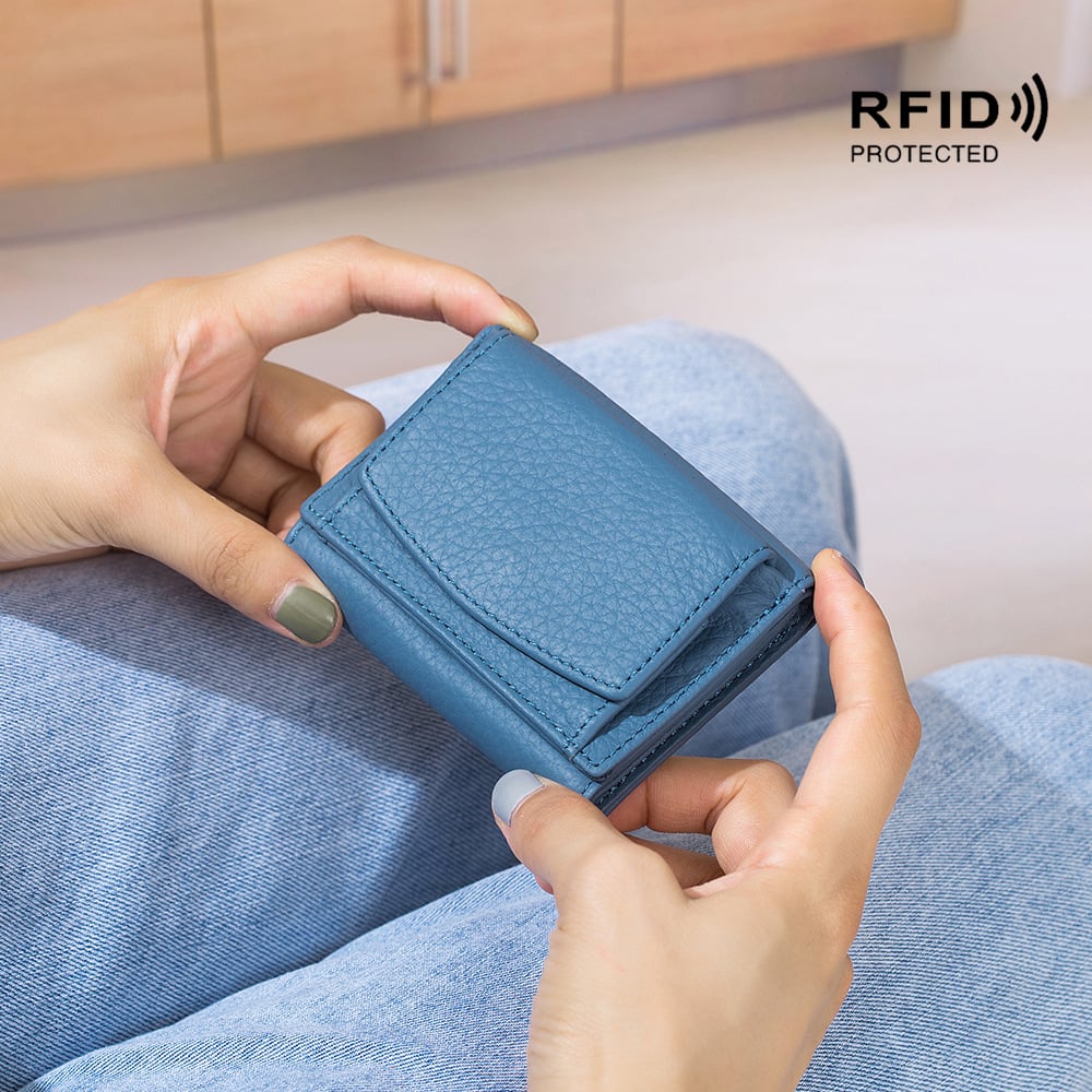 VAELIS™ SecureMini – Kompakte Leder-Miniwallet mit RFID-Schutz [50% Rabatt]