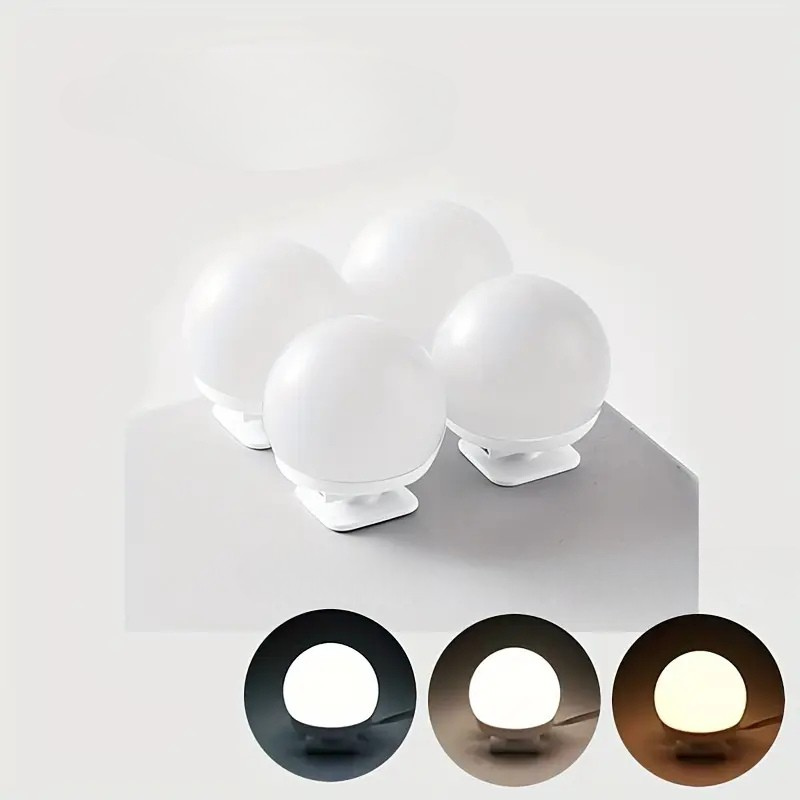 Dimmbare LED-Spiegelbeleuchtung mit Lichtkugeln für perfektes Make-up