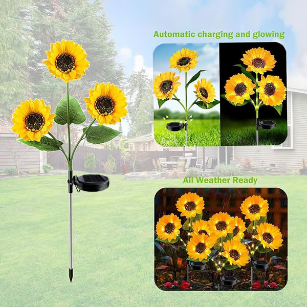 Solar LED Sonnenblumen Gartenlichter | Nur Heute 50% RABATT!🌻