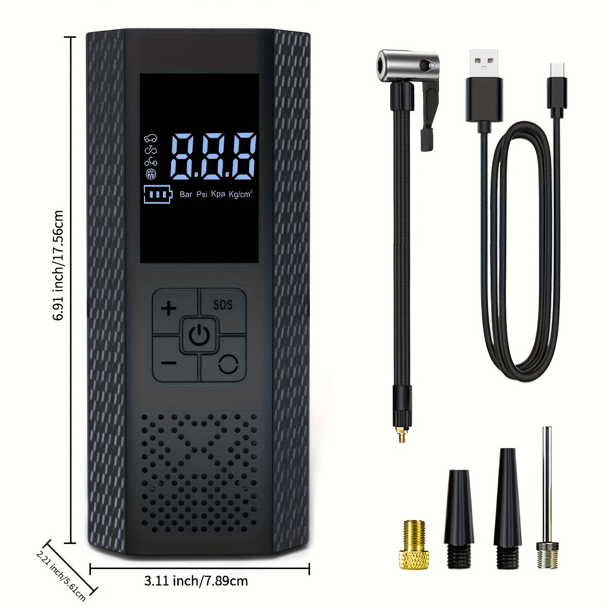 150PSI Tragbarer Luftkompressor mit LED-Display & Reifendruckmesser | Nur Heute 50% RABATT