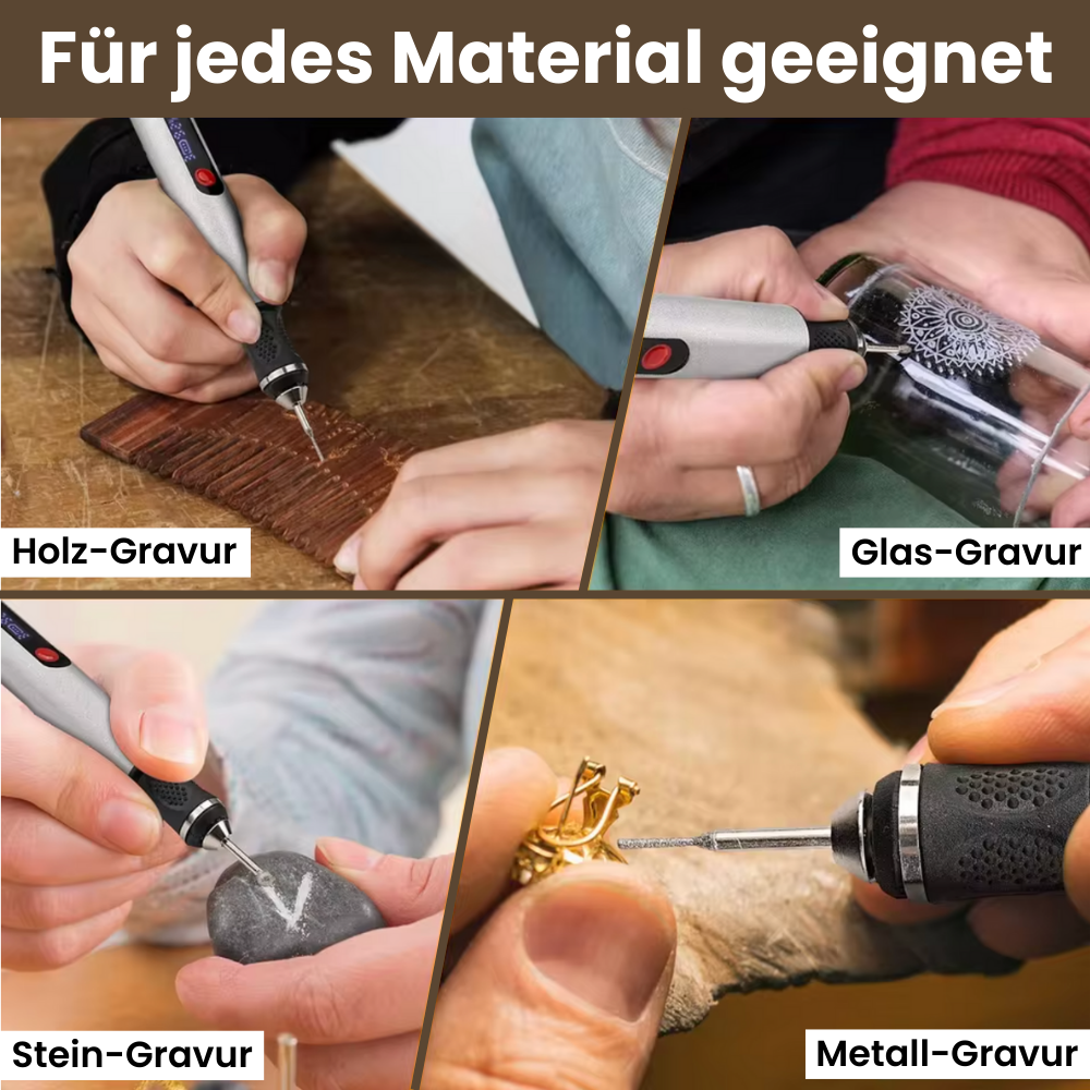 GRAVION™  – Kabelloser Präzisions-Gravierstift mit Quick-Lock System