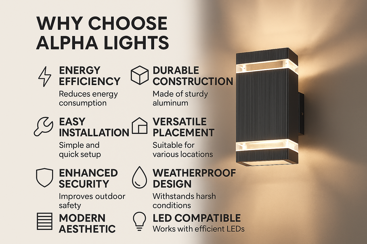 LumoBeam UpDown™ – Moderne Außenbeleuchtung mit stilvollem Architektur-Lichteffekt
