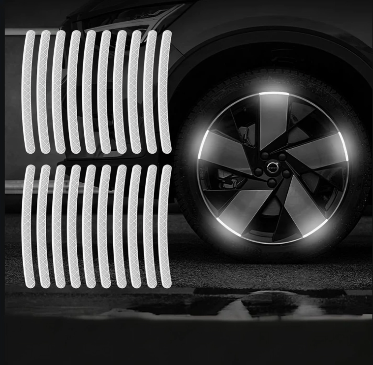 10 + 10 GRATIS | WheelReflect™ Reflektierende Felgenaufkleber