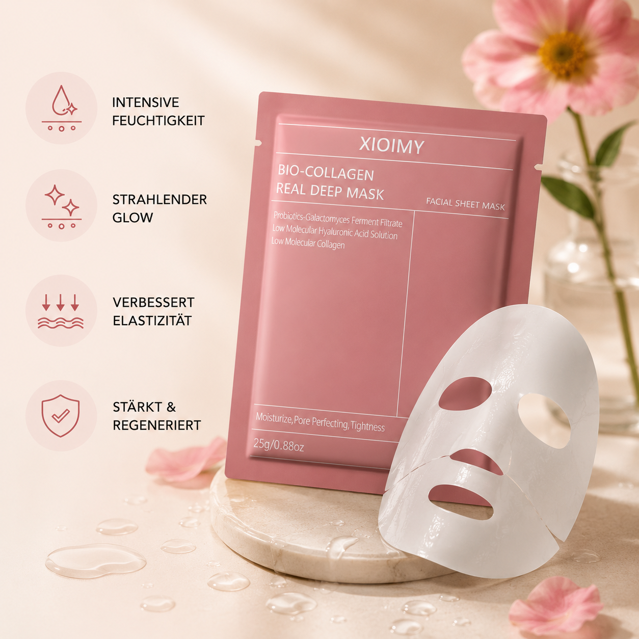 Kollagen-Gel-Gesichtsmasken – Hydratation & Feuchtigkeit für alle Hauttypen
