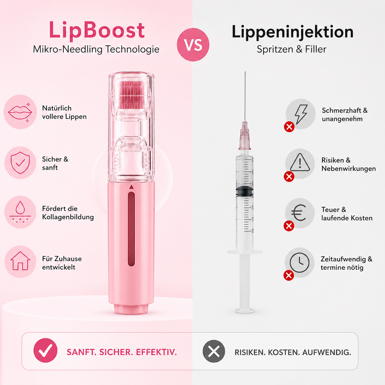 LipBoost Set – Sichtbar vollere Lippen in nur wenigen Wochen – ganz natürlich & ohne Spritzen.