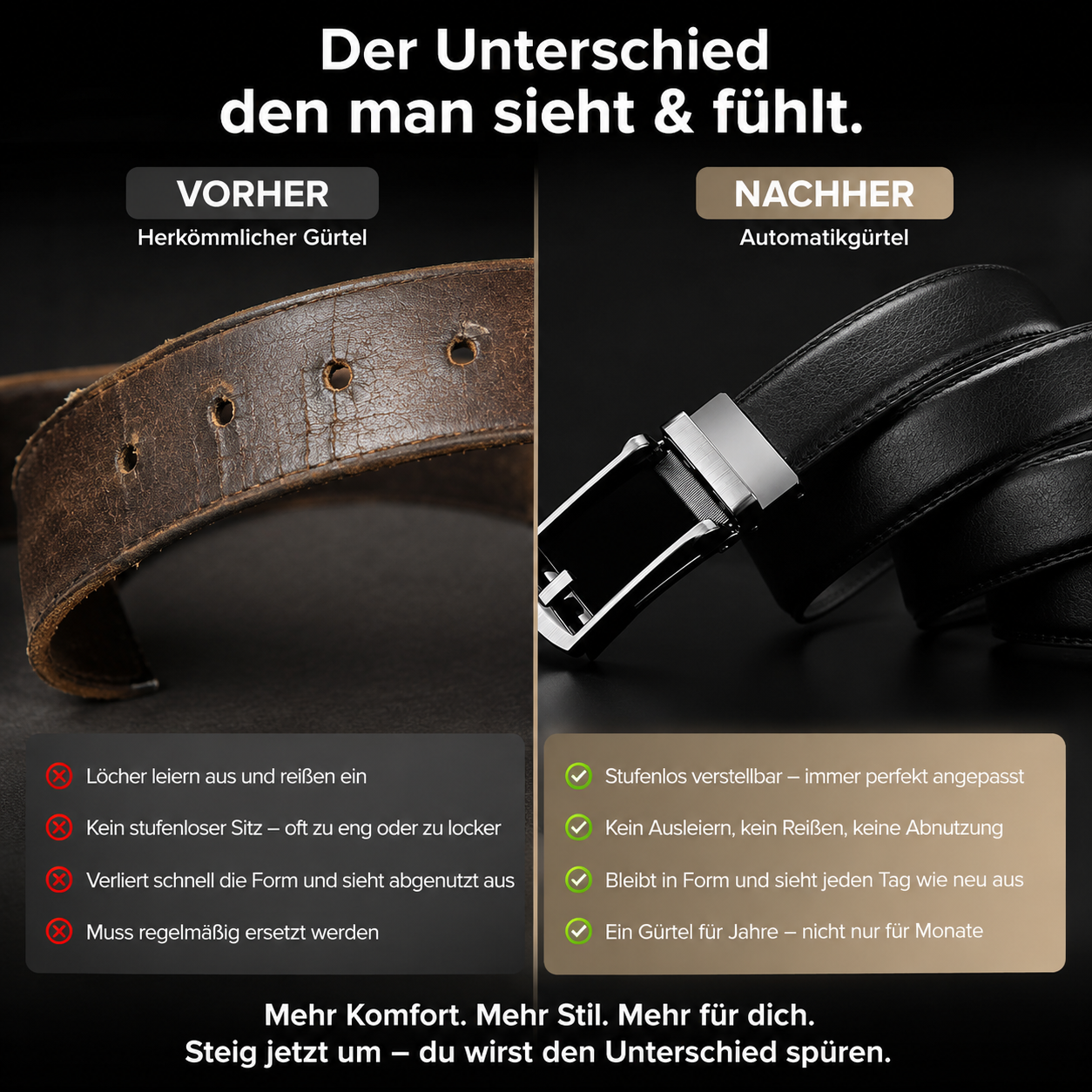 Valmont™ Automatischer Gürtel ohne Löcher - Der Luxus einer perfekten Passform