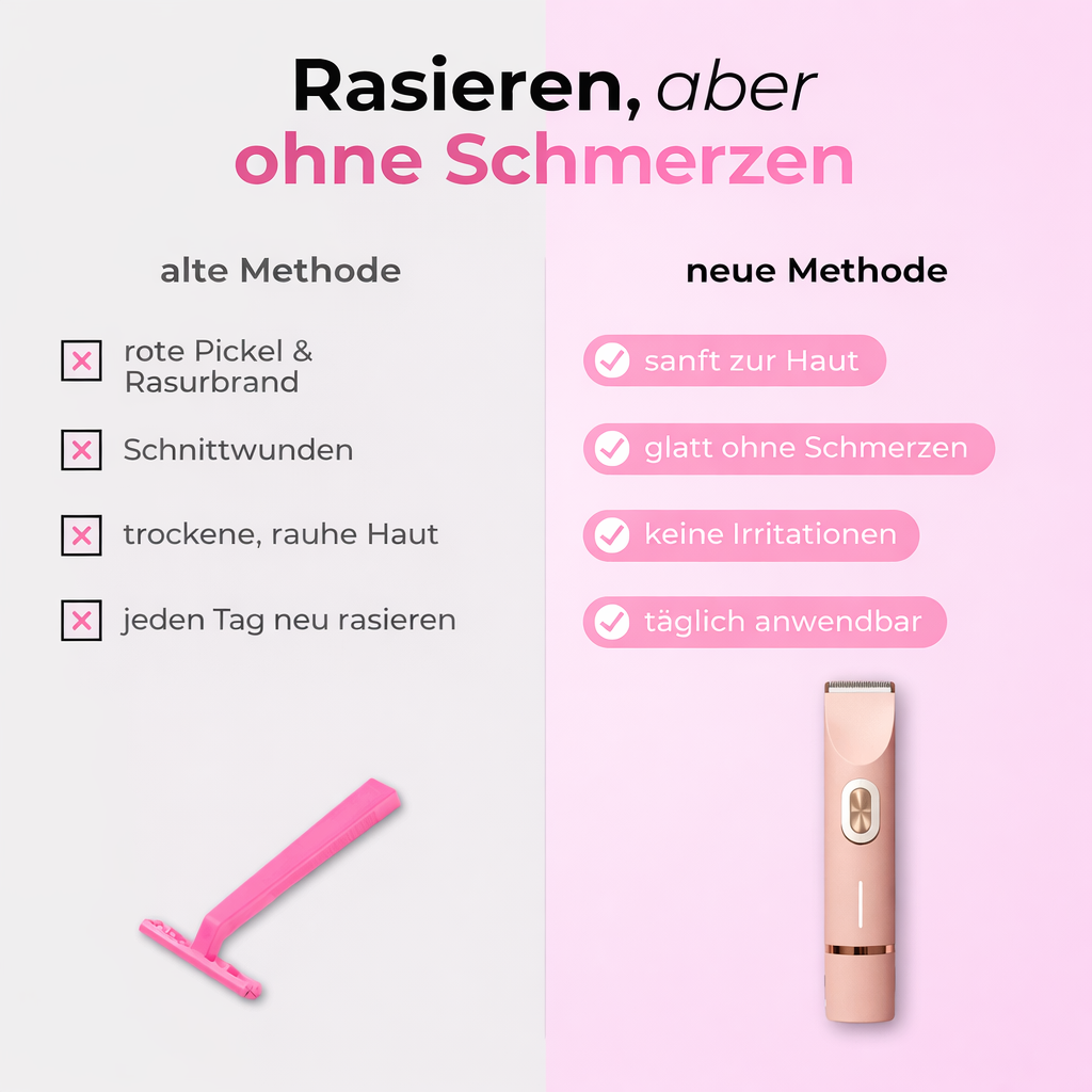 SilkGlide™ 3-in-1 Rasierer – Seidig glatte Haut ohne Irritationen