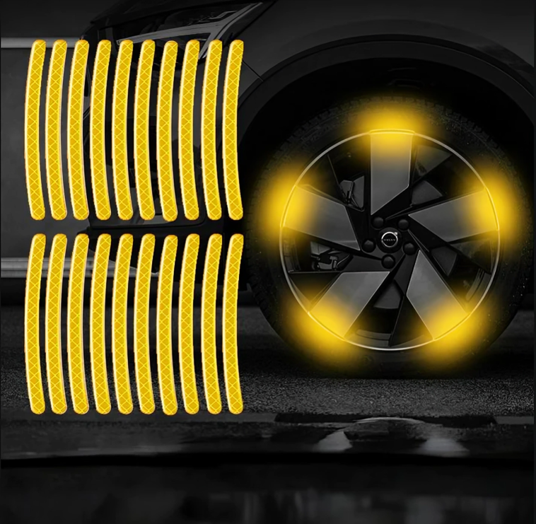 10 + 10 GRATIS | WheelReflect™ Reflektierende Felgenaufkleber