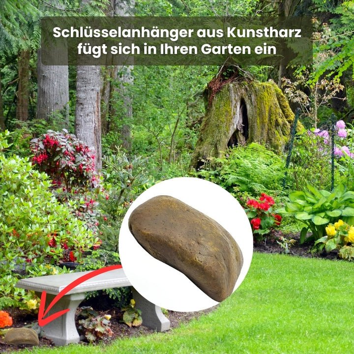 StoneGuard Vault™ Tarnierte Outdoor-Versteckbox für Schlüssel & Bargeld