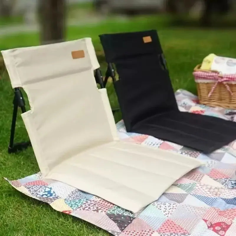 Klappbarer Bodenstuhl mit Rückenlehne – Ideal für Camping & Picknick