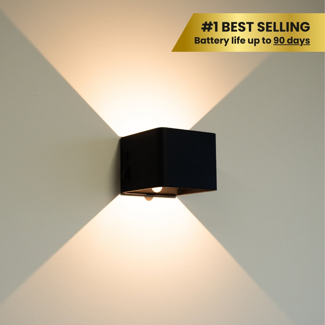 LUXORA™ MotionCube Pro – Kabellose LED Wandleuchte mit Bewegungssensor