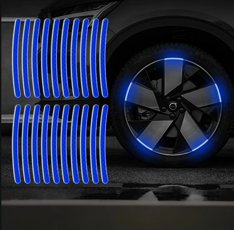 10 + 10 GRATIS | WheelReflect™ Reflektierende Felgenaufkleber