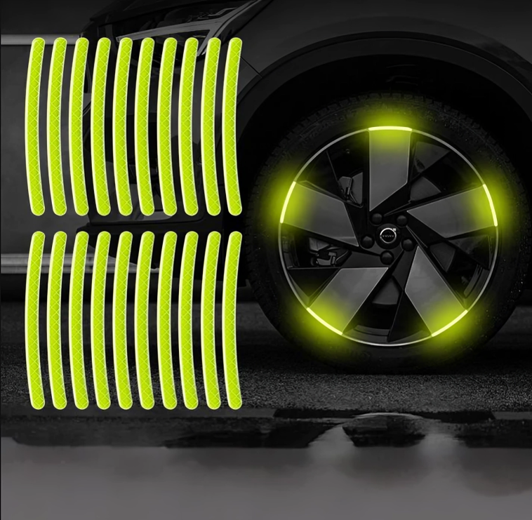10 + 10 GRATIS | WheelReflect™ Reflektierende Felgenaufkleber