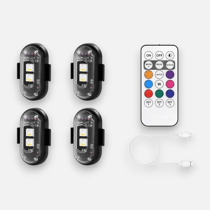 GlowDots Nano™ – Kabellose Mini-RGB-Lichter für flexible Akzentbeleuchtung (4-er Set)