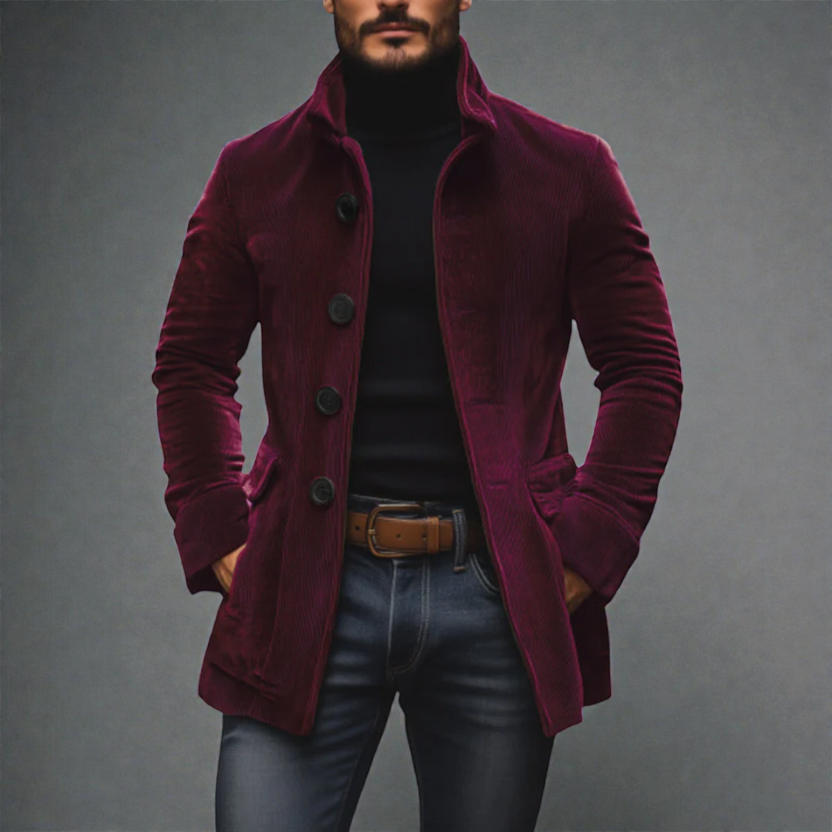 DAVIDE™ | WESTE AUS RIPPENVELVET