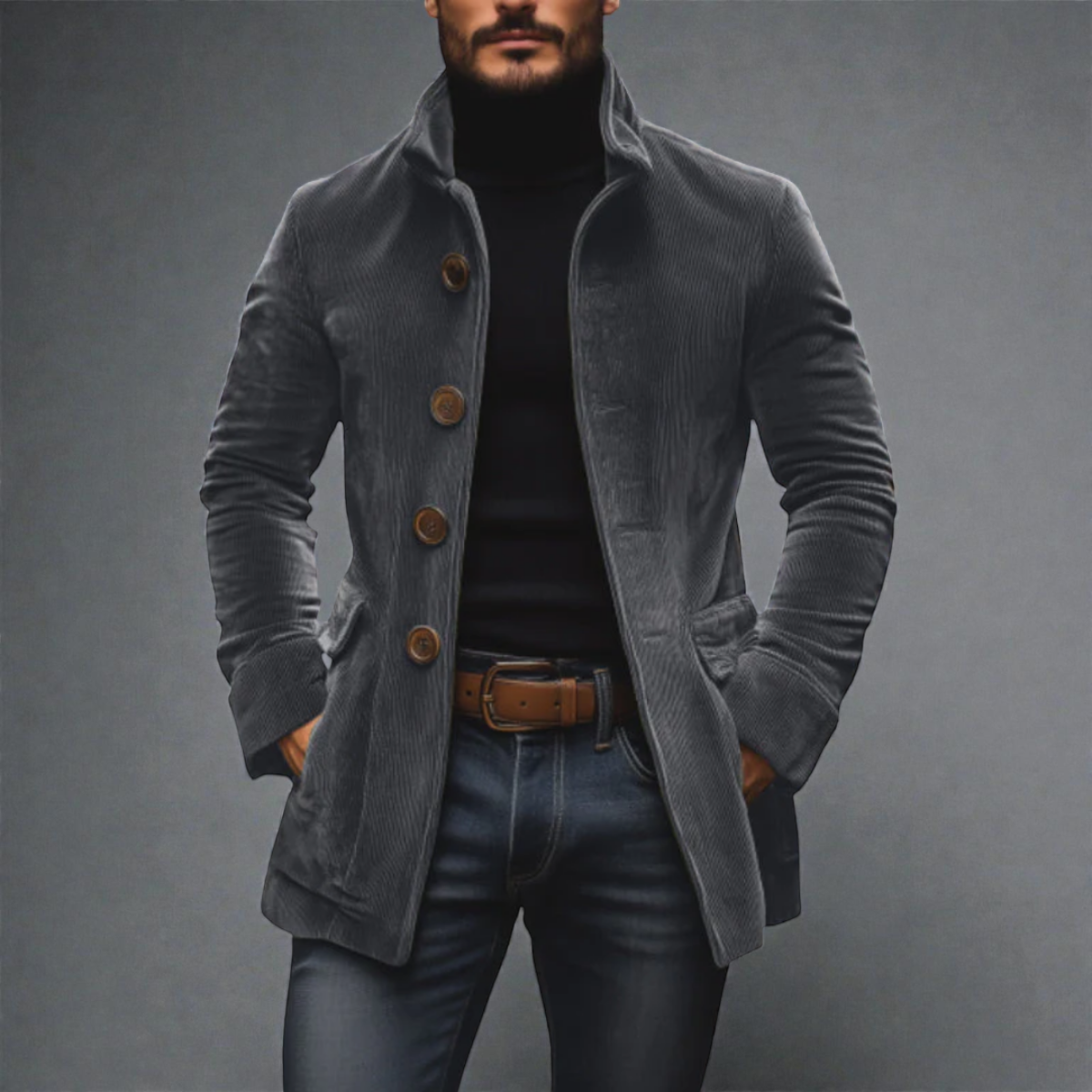 DAVIDE™ | WESTE AUS RIPPENVELVET