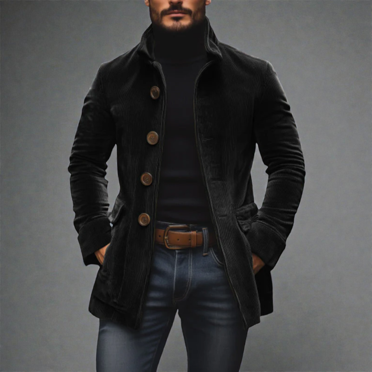 DAVIDE™ | WESTE AUS RIPPENVELVET