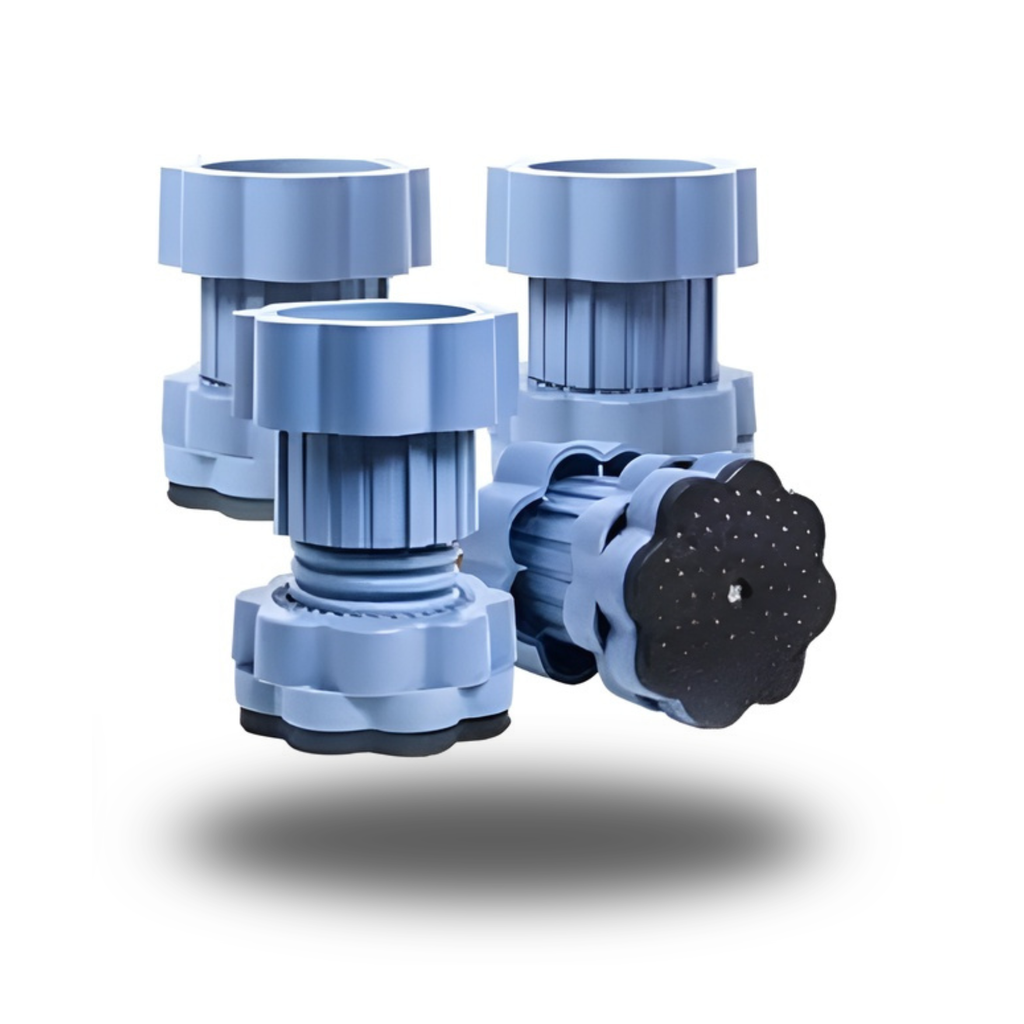 QuietBase™ LevelPro – Höhenverstellbare Anti-Vibrationspads für Waschmaschine & Möbel