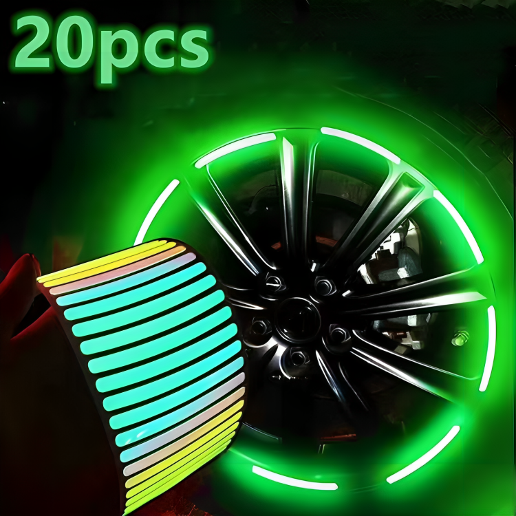 10 + 10 GRATIS | WheelReflect™ Reflektierende Felgenaufkleber