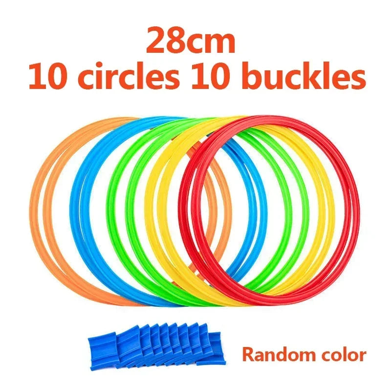 Outdoor Kinder Lattice Jump Ring Set – 10 Reifen & 10 Verbinder für Spaß