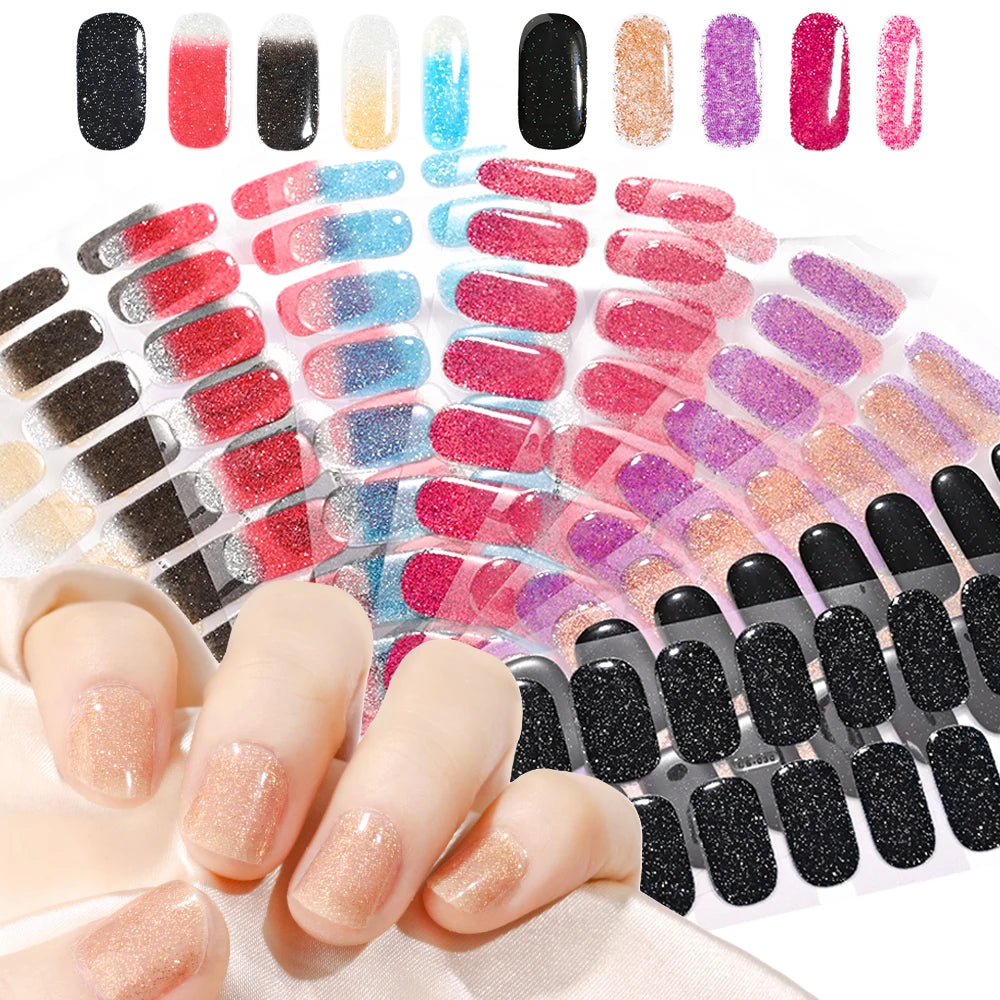 GlowGlam™ UV Gel Nail Wraps – Salon-Perfektion in Minuten (inklusive kostenloser LED-Lampe)