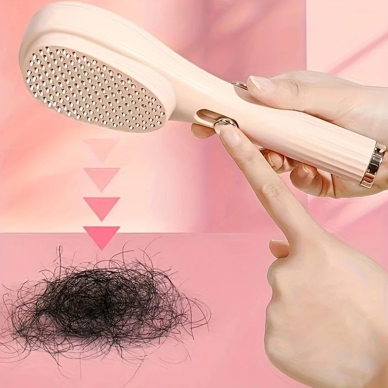 Anti-Statik 360° Tragbarer Teleskopkamm mit Kopfhaut-Massager