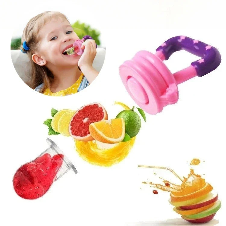 Baby Obst- und Gemüsebeißring aus Silikon – Gesundes Beißspielzeug | 1+1 GRATIS